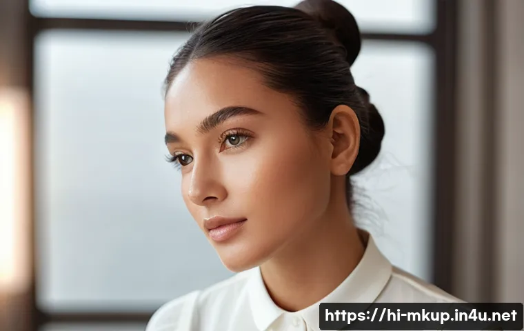 메이크업 픽서 지속력 테스트 - **"A radiant woman, aged 25-35, with a confident expression, showcasing perfectly set, long-lasting ...