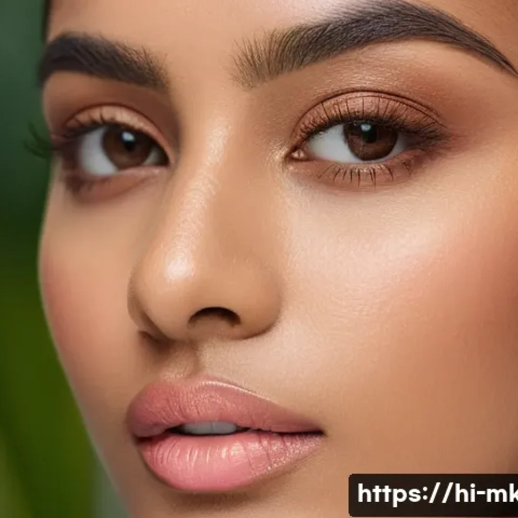 립 오버라이닝 팁과 추천 립라이너 - A close-up portrait of a young Indian woman with medium skin tone applying lip liner carefully to en...