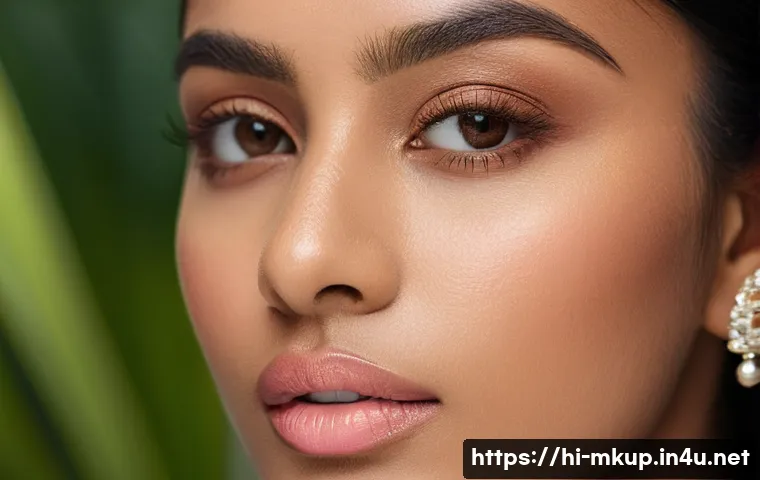 립 오버라이닝 팁과 추천 립라이너 - A close-up portrait of a young Indian woman with medium skin tone applying lip liner carefully to en...